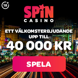 spin casino ett valkomsterbjudande upp till 40000kr - spela